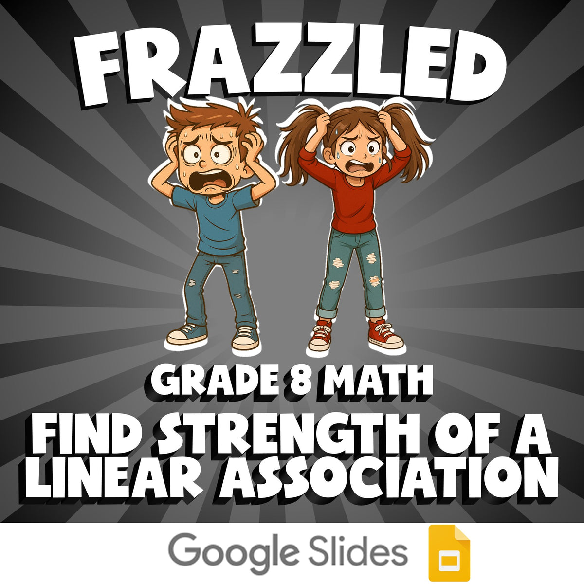 Find Strength of a Linear Association FRAZZLED Math Game - No Prep Grade 8