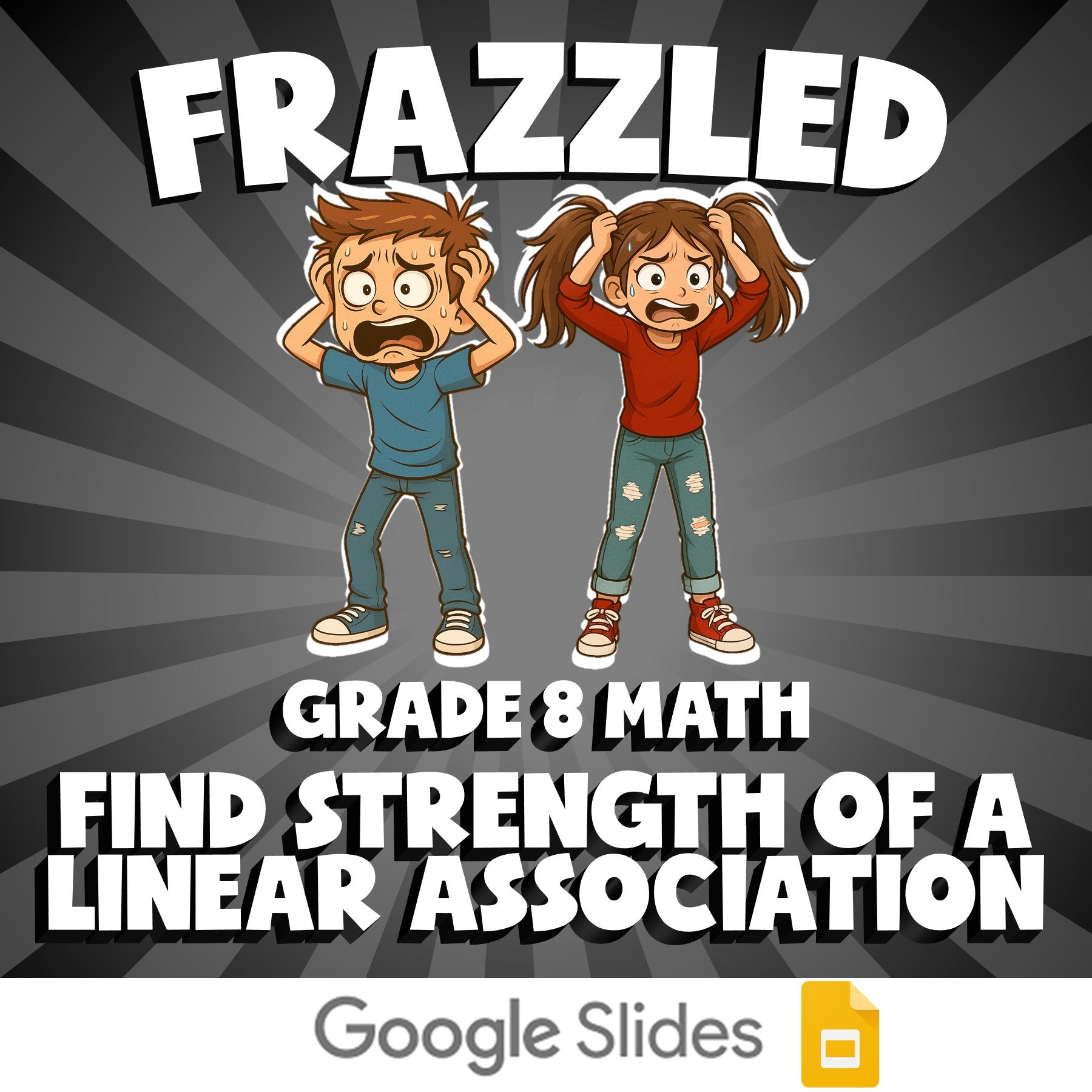 Find Strength of a Linear Association FRAZZLED Math Game - No Prep Grade 8