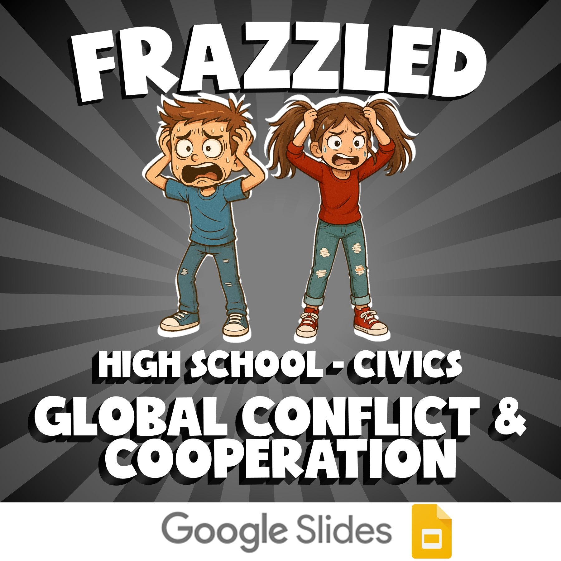 Global Conflict & Cooperation FRAZZLED Civics Game - No Prep Review Activity