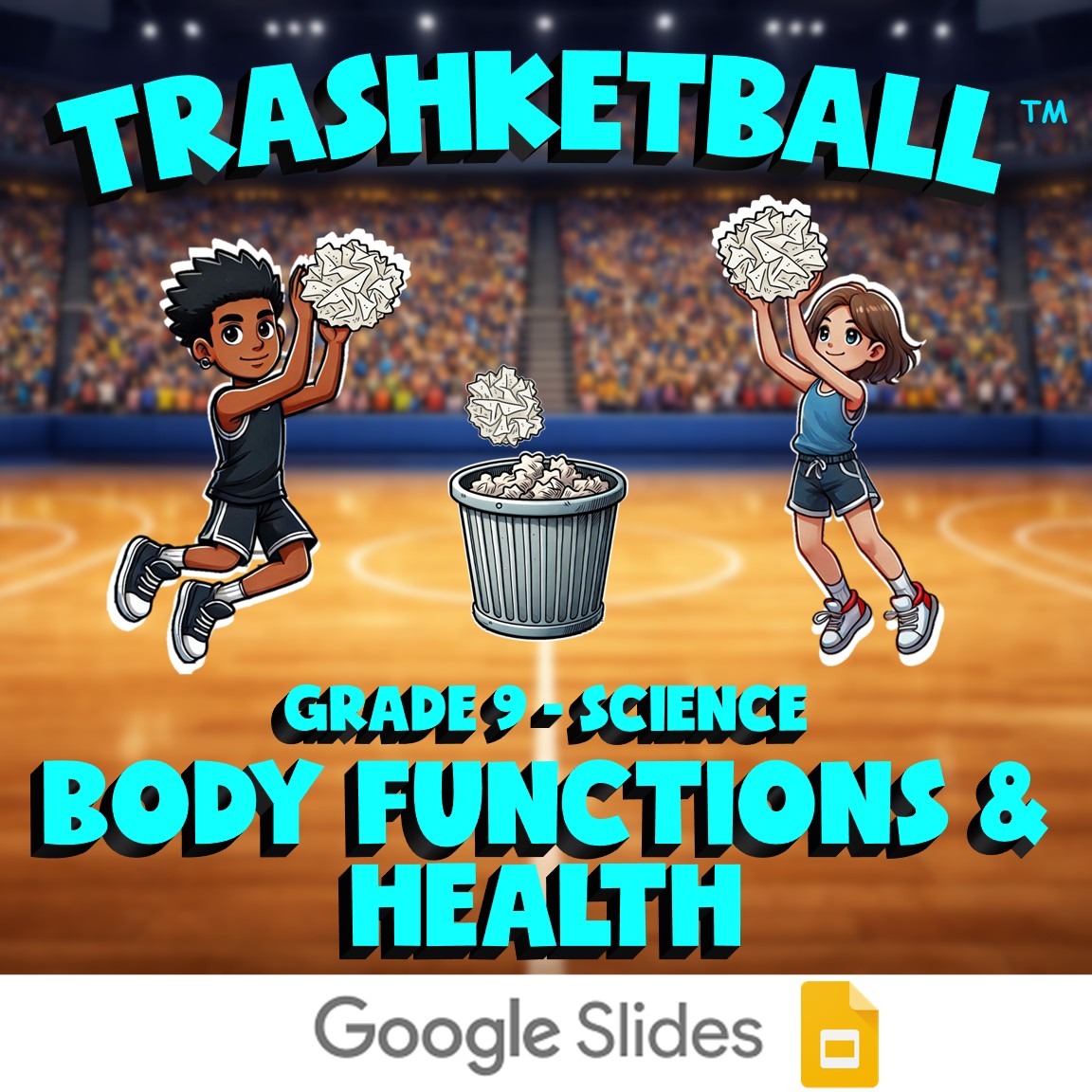 Body Functions & Health TRASHKETBALL Science Game - No Prep Grade 9 Review