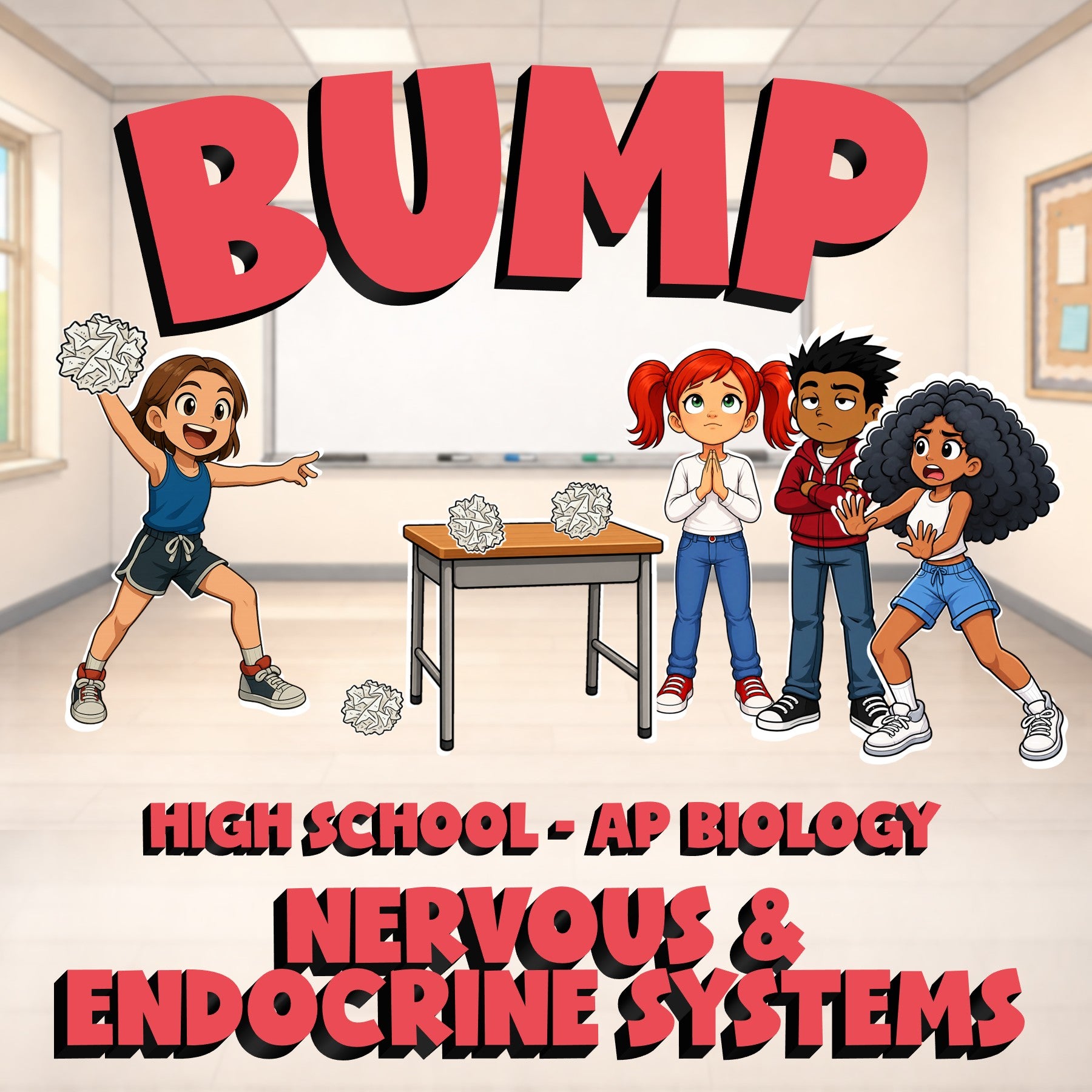 Nervous & Endocrine Systems BUMP Science Game - No Prep AP Biology Review