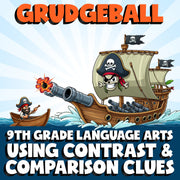 Using Contrast & Comparison Clues GRUDGEBALL ELA Game - No Prep Grade 9 Review
