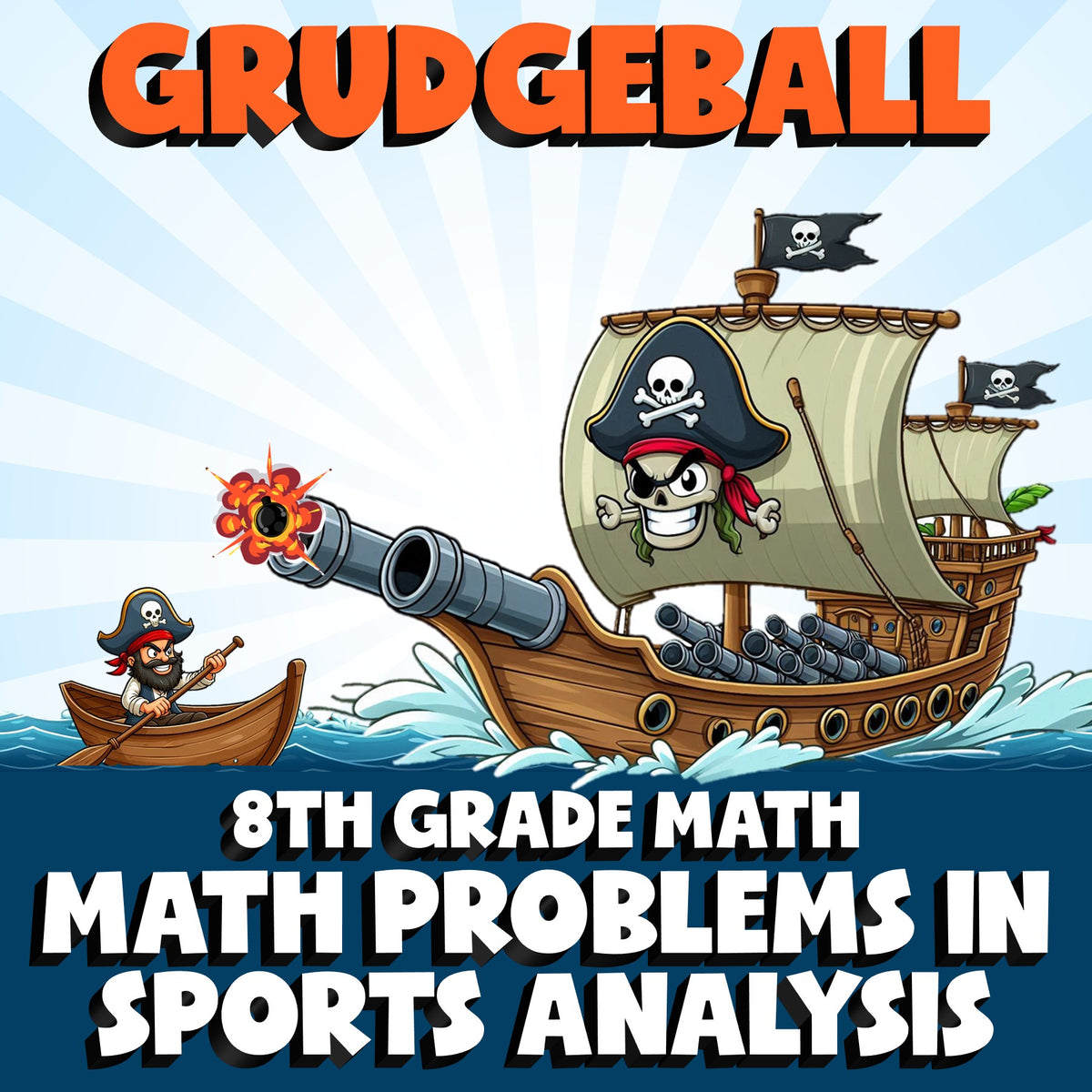 Math Problems in Sports Analysis GRUDGEBALL Math Game - No Prep Grade 8 Review