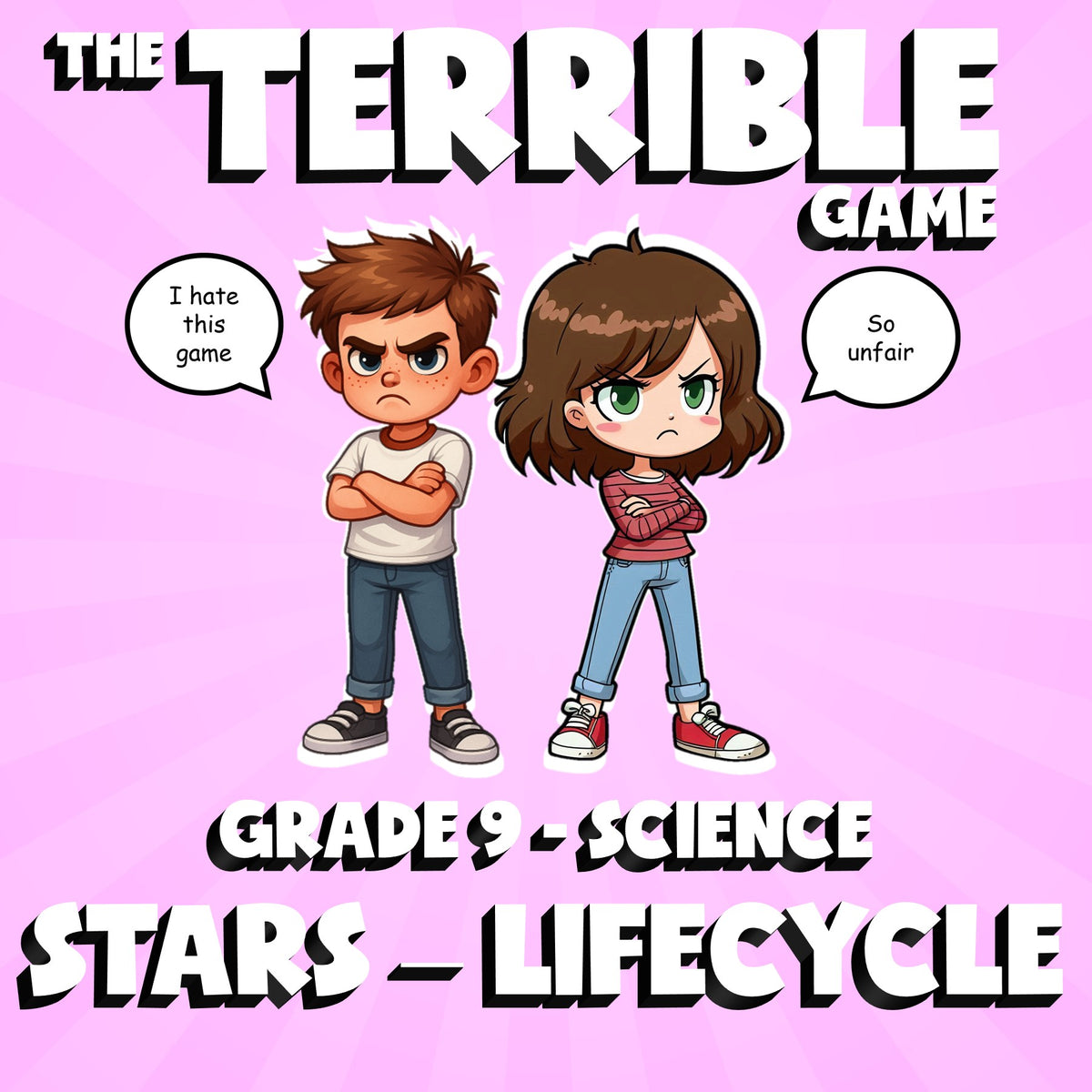 Stars – Lifecycle THE TERRIBLE GAME - No Prep Grade 9 Science Review Activity