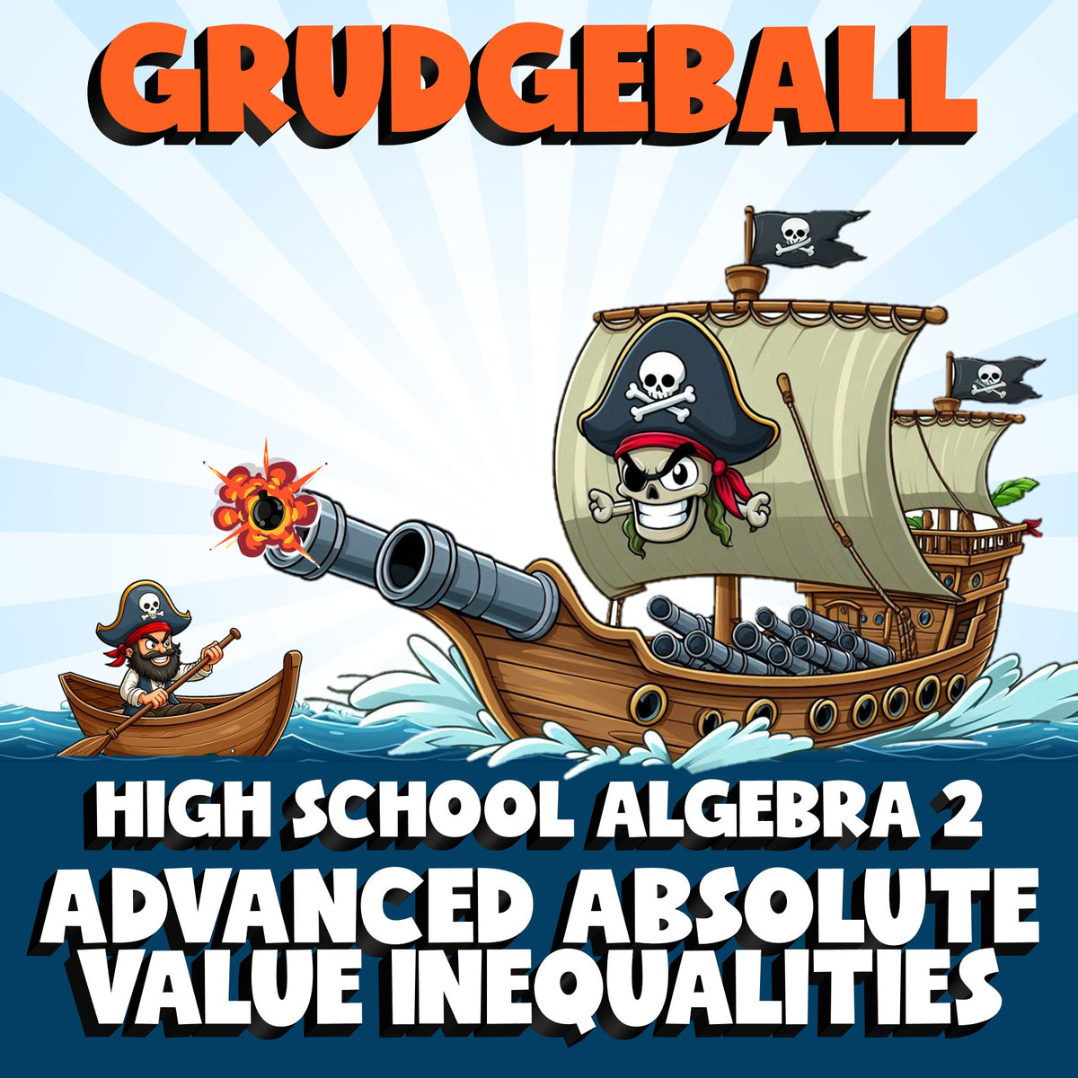 Advanced Absolute Value Inequalities GRUDGEBALL Math Game - No Prep Algebra 2