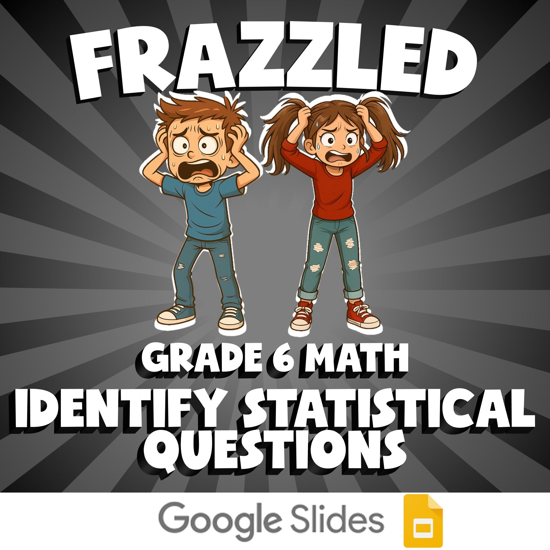Identify Statistical Questions FRAZZLED Math Game - No Prep Grade 6 Review