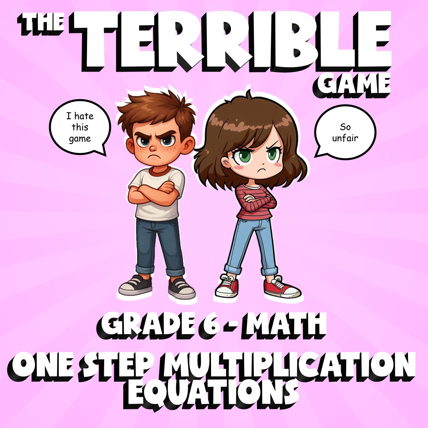 One Step Multiplication Equations THE TERRIBLE GAME - Grade 6 Math Review