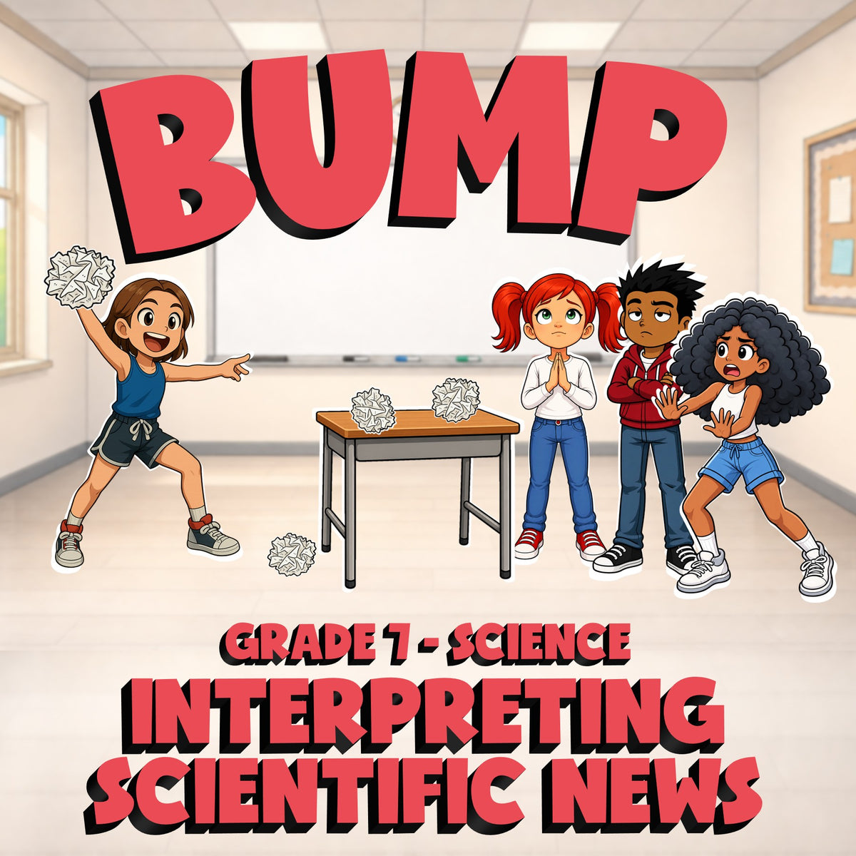 Interpreting Scientific News BUMP Science Game - No Prep Grade 7 Review Activity