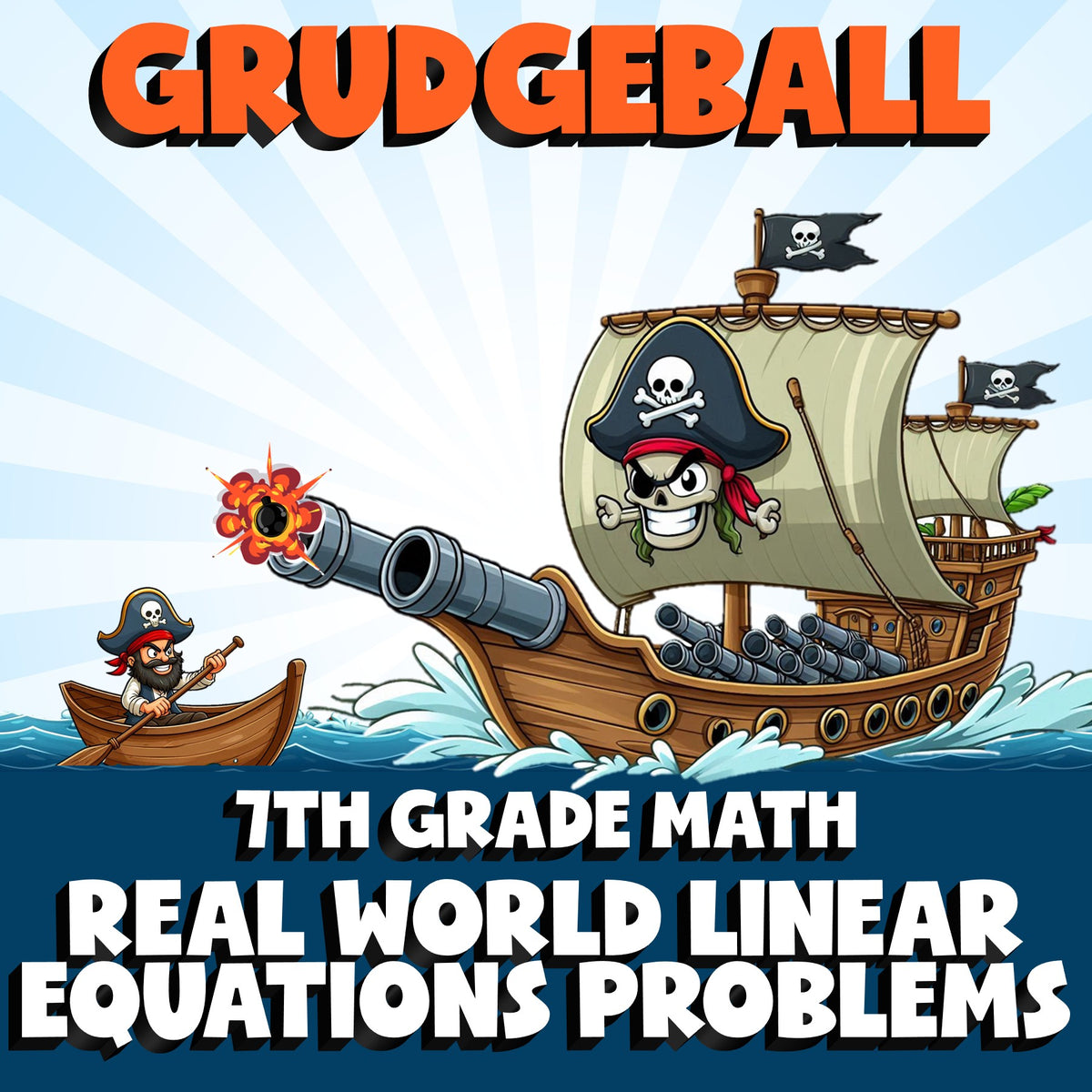 Real World Linear Equations Problems GRUDGEBALL Math Game - No Prep Grade 7