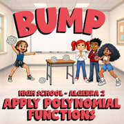 Apply Polynomial Functions BUMP Math Game - No Prep Algebra 2 Review Activity