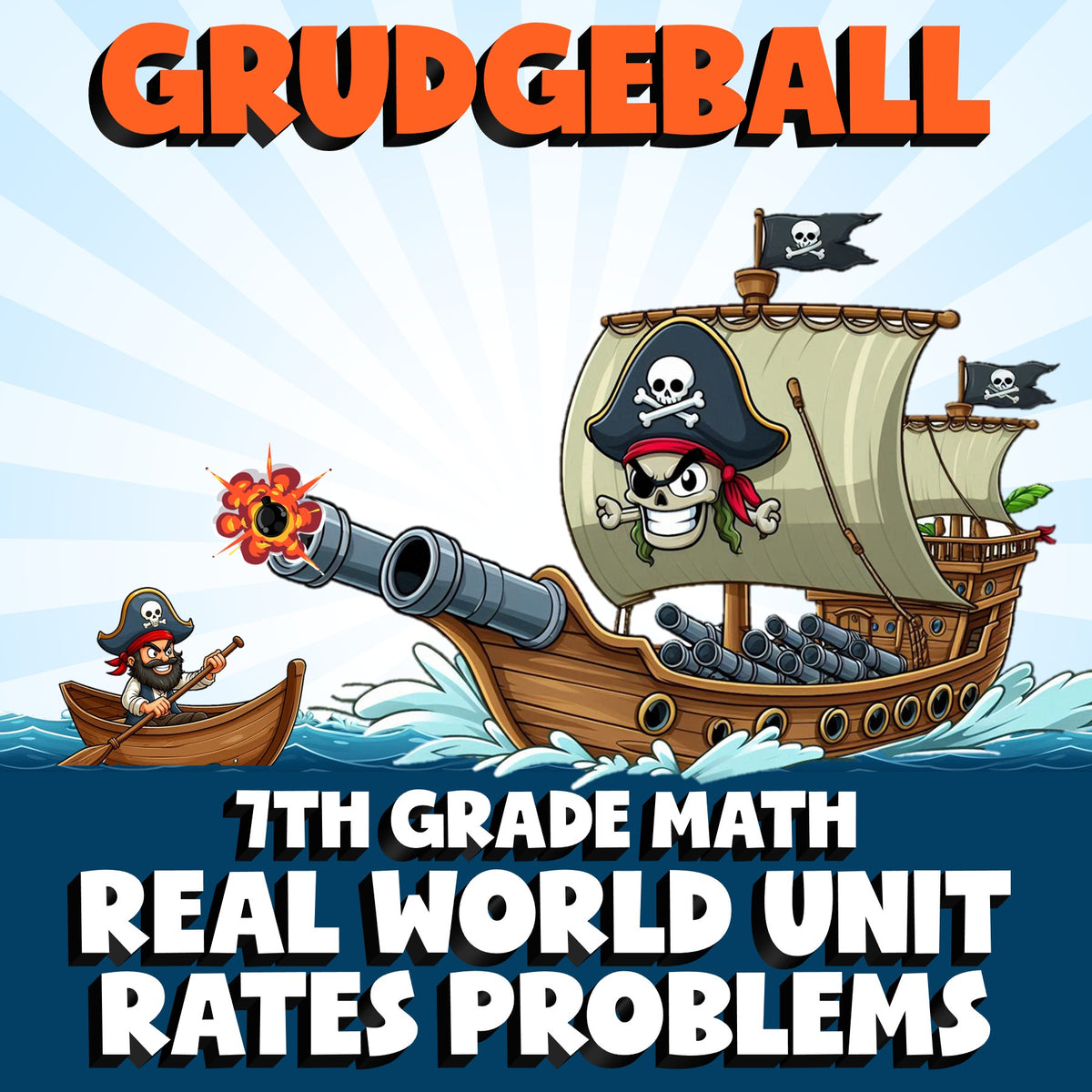Real World Unit Rates Problems GRUDGEBALL Math Game - No Prep Grade 7 Review