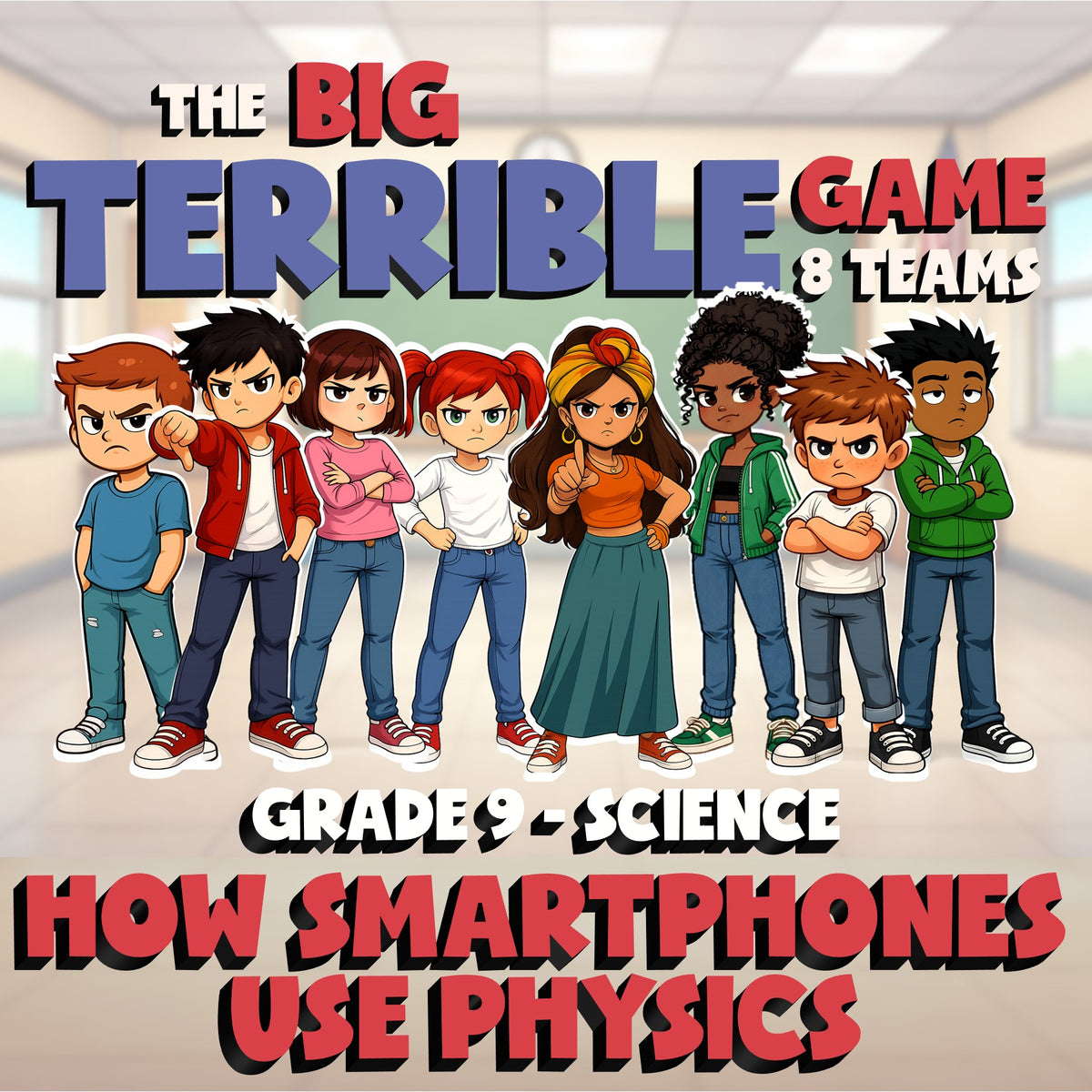 How Smartphones Use Physics BIG TERRIBLE GAME - No Prep Grade 9 Science Review