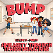 Similarity Through Transformations BUMP Math Game - No Prep Grade 8 Review