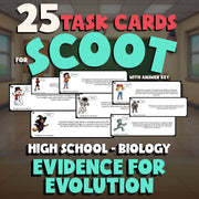 Evidence for Evolution SCOOT TASK CARDS Science Game - No Prep Biology Review