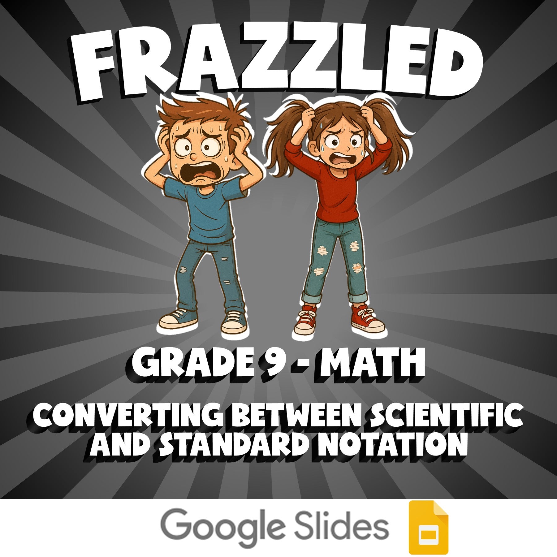 Converting Between Scientific and Standard Notation FRAZZLED Math Game - Grade 9
