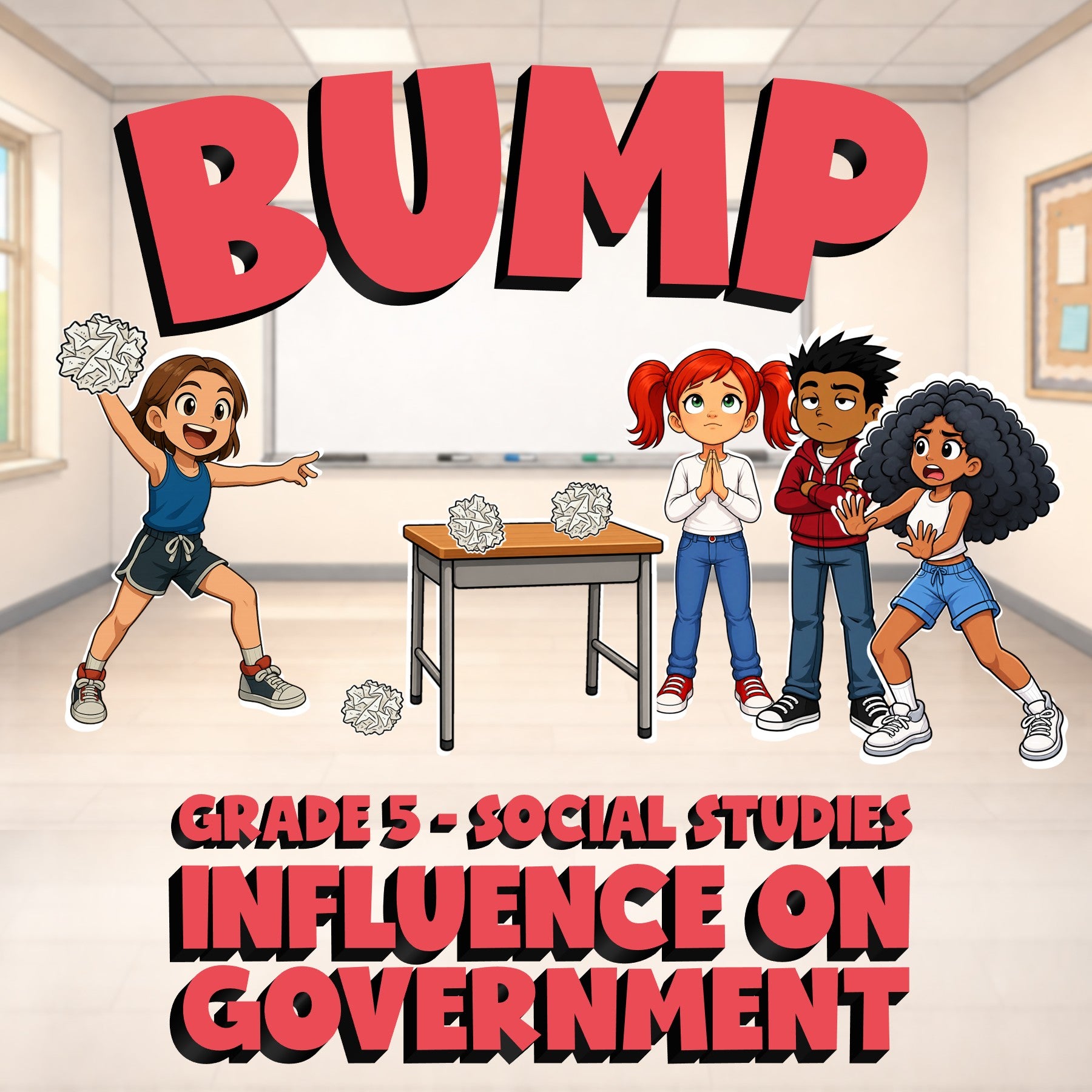 Influence on Government BUMP Socials Game - No Prep Grade 5 Review Activity