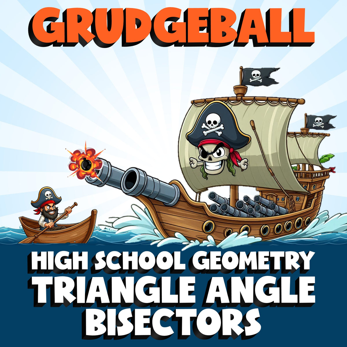 Triangle Angle Bisectors GRUDGEBALL Math Game - No Prep Geometry Review Activity