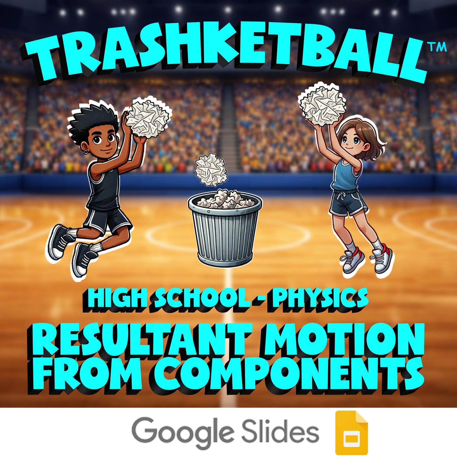 Resultant Motion from Components TRASHKETBALL Science Game - No Prep Physics