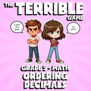 Ordering Decimals THE TERRIBLE GAME - No Prep Grade 5 Math Review Activity
