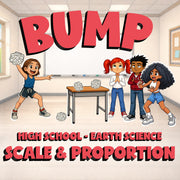 Scale & Proportion BUMP Game - No Prep Earth Science Review Activity