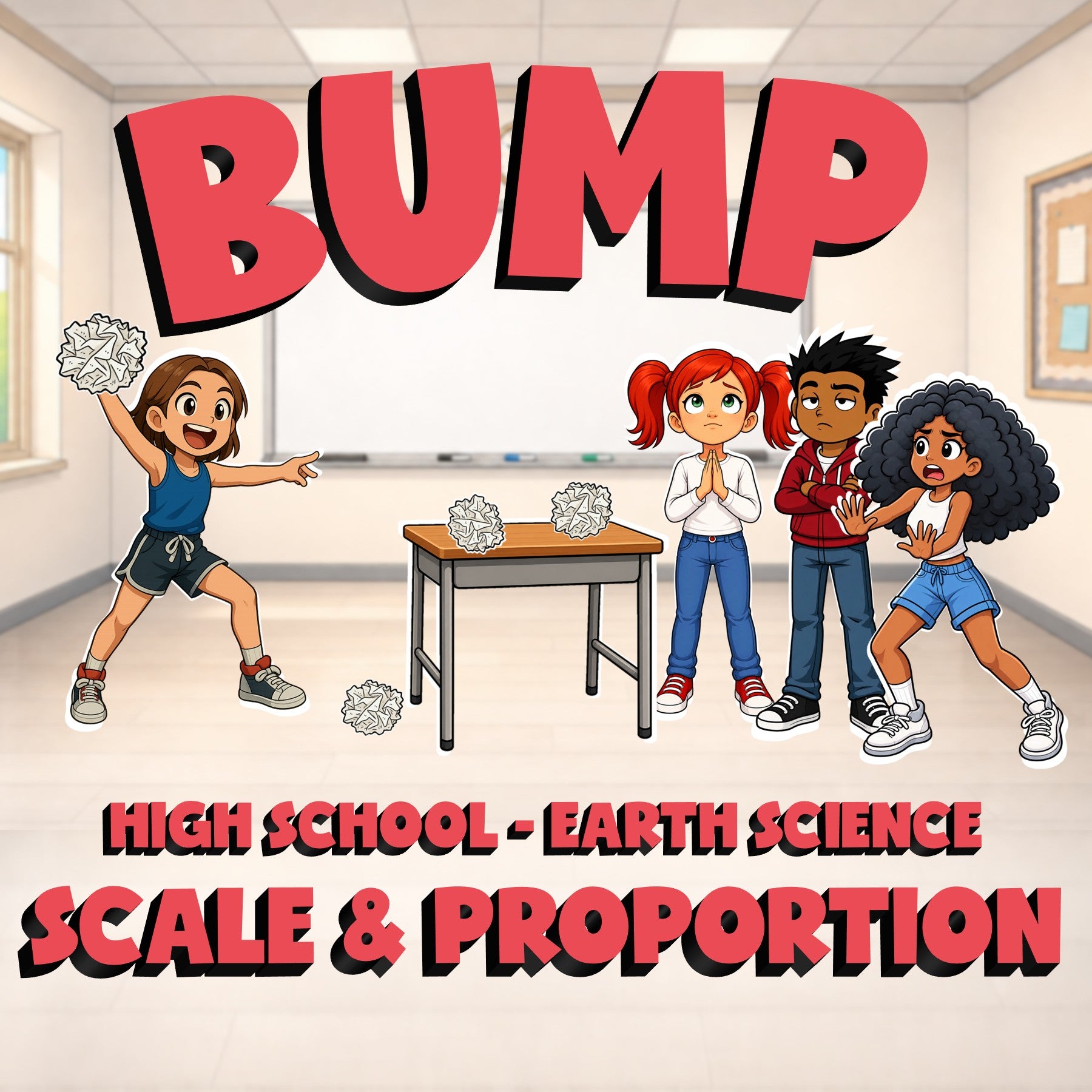 Scale & Proportion BUMP Game - No Prep Earth Science Review Activity