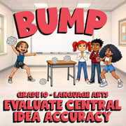 Evaluate Central Idea Accuracy BUMP ELA Game - No Prep Grade 10 Review Activity