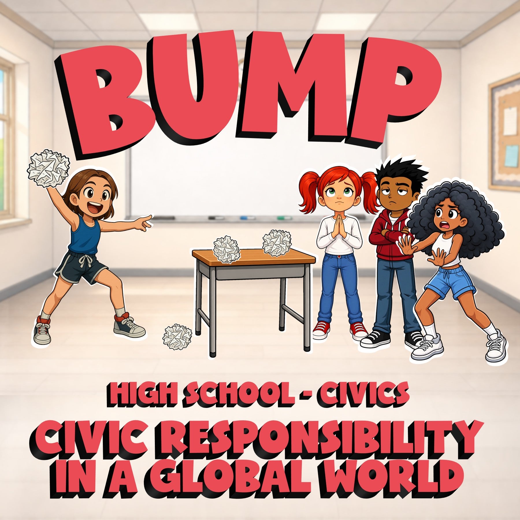 Civic Responsibility in a Global World BUMP Civics Game - No Prep Review