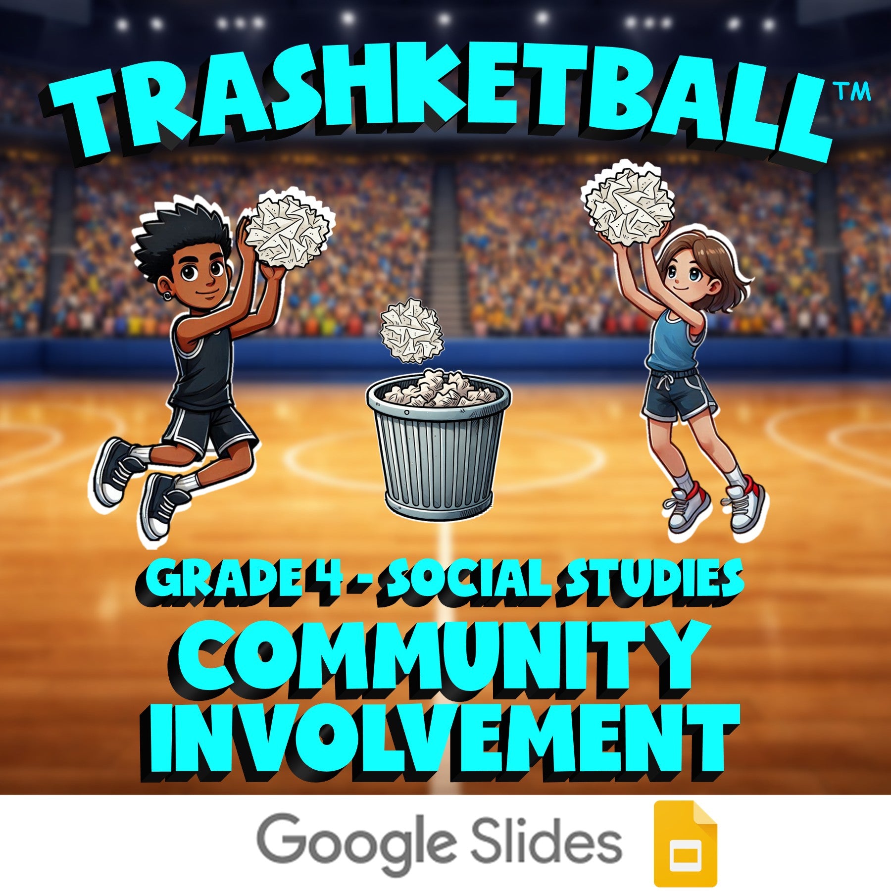 Community Involvement TRASHKETBALL Socials Game - No Prep Grade 4 Review