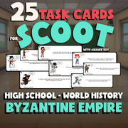 Byzantine Empire SCOOT TASK CARDS Game - No Prep World History Review Activity