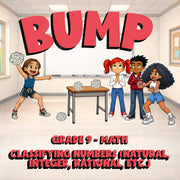 Classifying Numbers (Natural, Integer, Rational, etc.) BUMP Math Game - Grade 9
