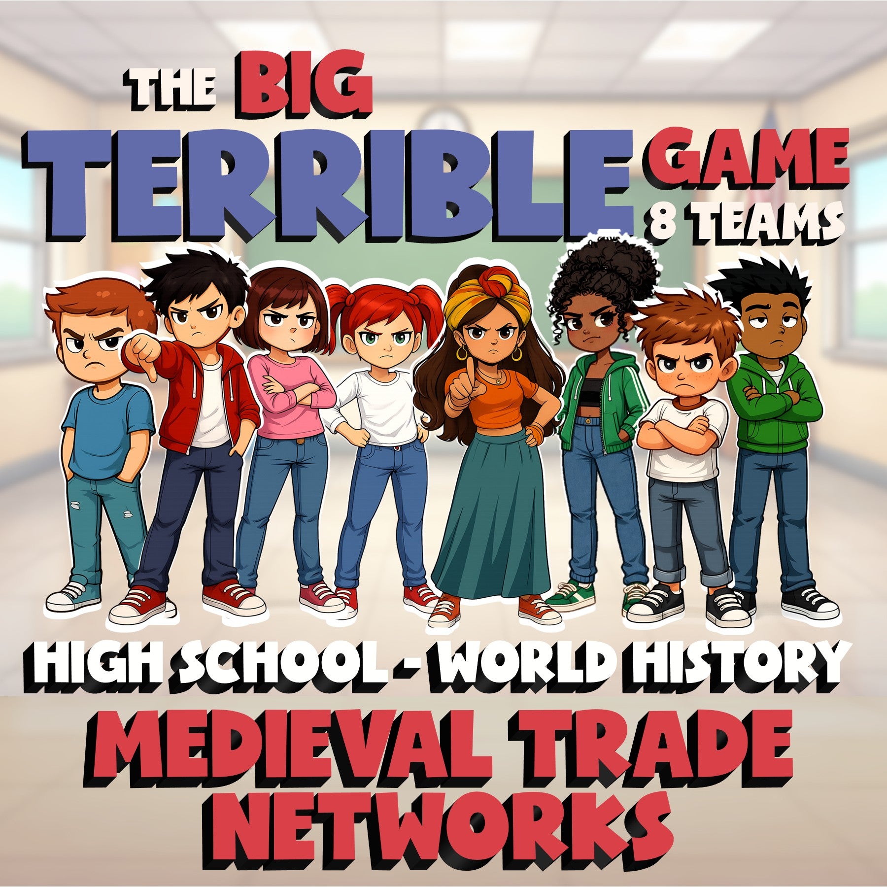 Medieval Trade Networks BIG TERRIBLE GAME - No Prep World History Review