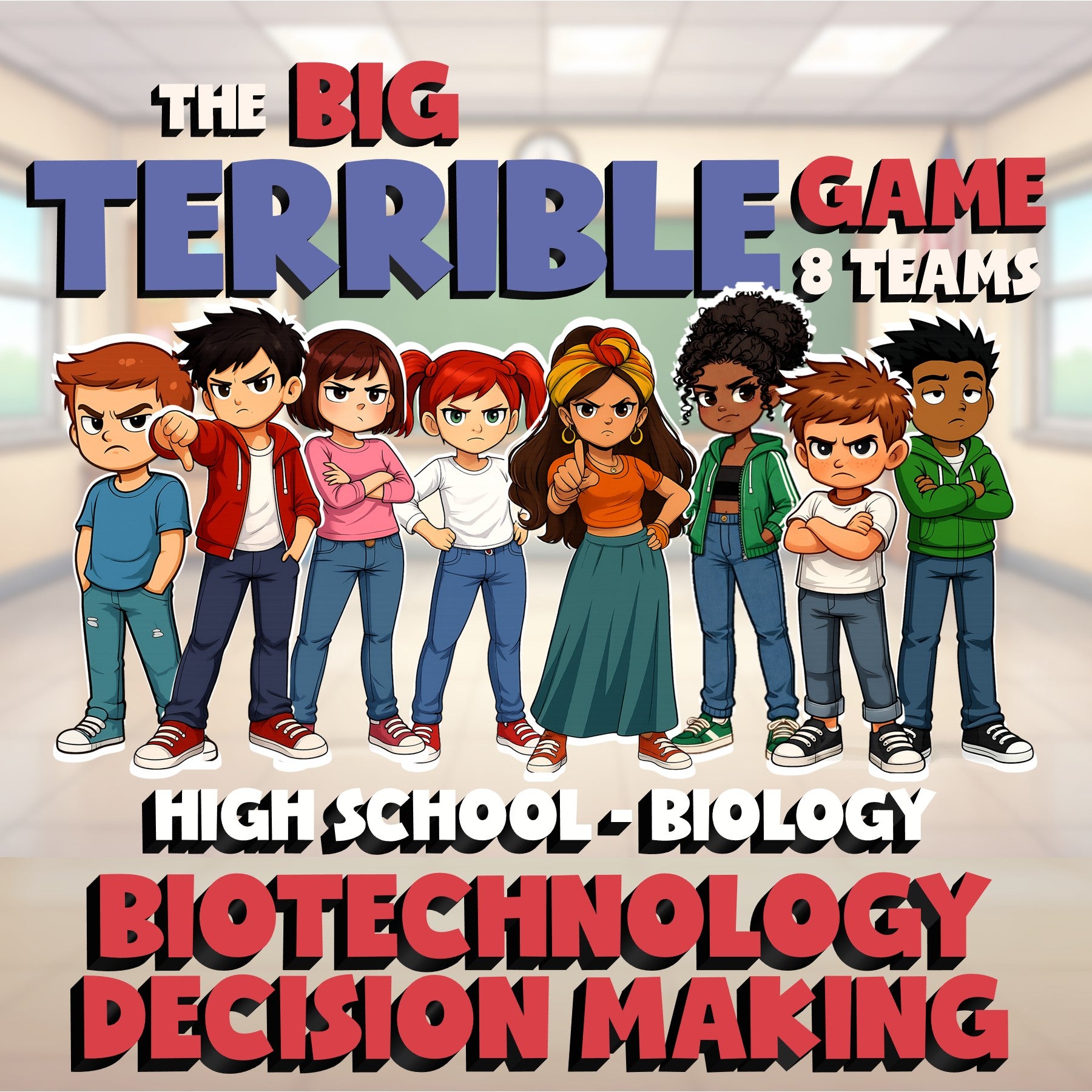 Biotechnology Decision Making BIG TERRIBLE GAME - No Prep Biology Science Review