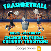 Change to Plural - Culinary Traditions TRASHKETBALL French Game - No Prep