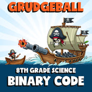 Binary Code GRUDGEBALL Science Game - No Prep Grade 8 Review Activity