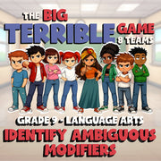 Identify Ambiguous Modifiers BIG TERRIBLE GAME - No Prep Grade 9 ELA Review