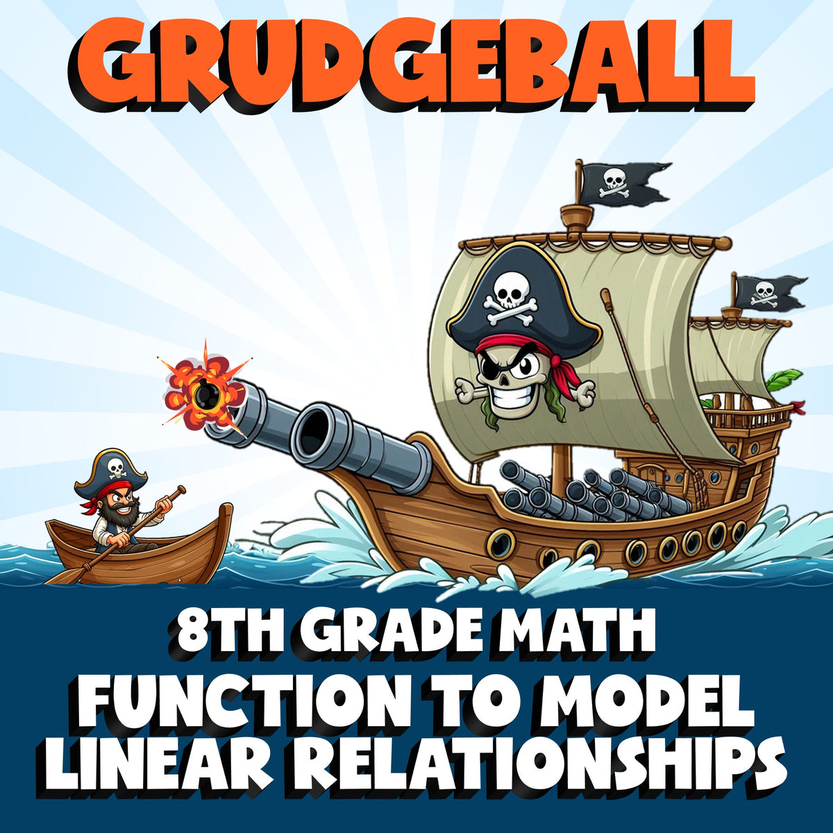 Function to Model Linear Relationships GRUDGEBALL Math Game - No Prep Grade 8