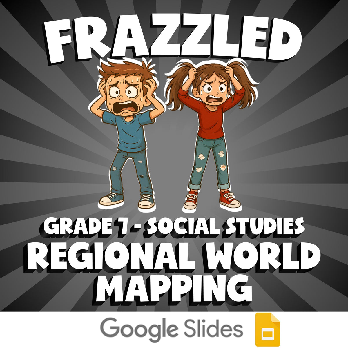 Regional World Mapping FRAZZLED Socials Game - No Prep Grade 7 Review Activity