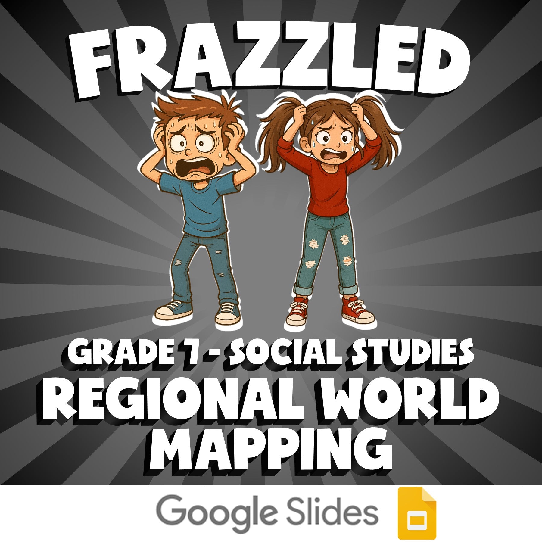 Regional World Mapping FRAZZLED Socials Game - No Prep Grade 7 Review Activity