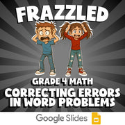 Correcting Errors in Word Problems FRAZZLED Math Game - No Prep Grade 4 Review