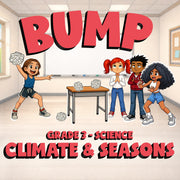 Climate & Seasons BUMP Science Game - No Prep Grade 3 Review Activity