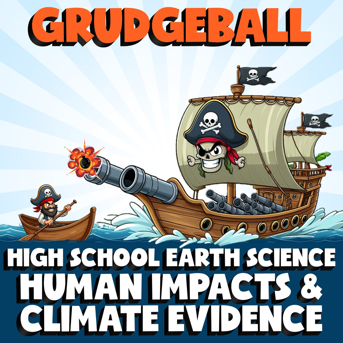 Human Impacts & Climate Evidence GRUDGEBALL Game - No Prep Earth Science Review