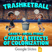 Causes & Effects of Colonization TRASHKETBALL Socials Game - No Prep Grade 4
