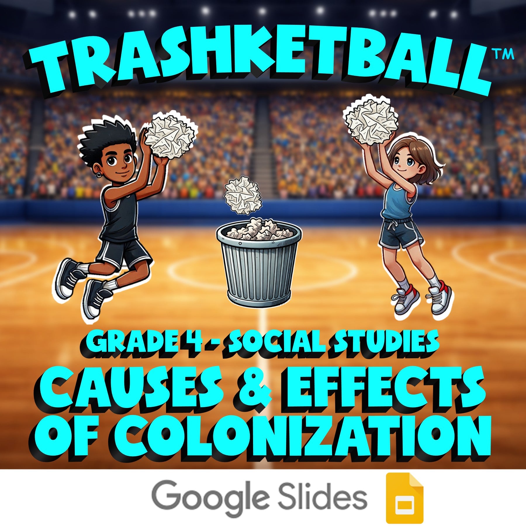 Causes & Effects of Colonization TRASHKETBALL Socials Game - No Prep Grade 4