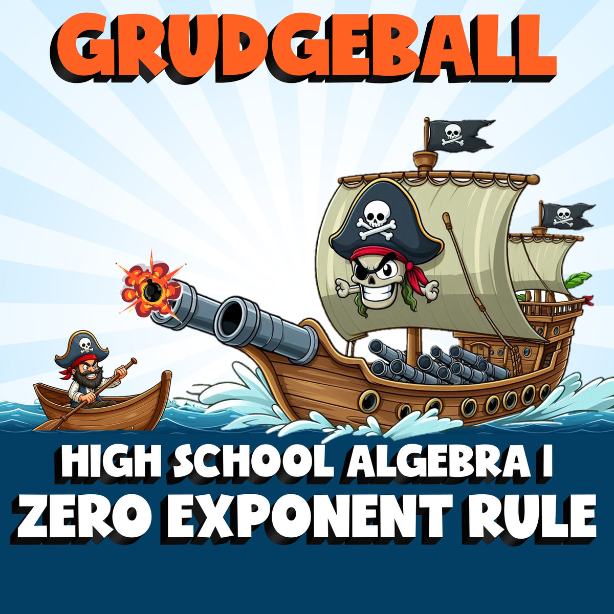 Zero Exponent Rule GRUDGEBALL Math Game - No Prep Algebra 1 Review Activity