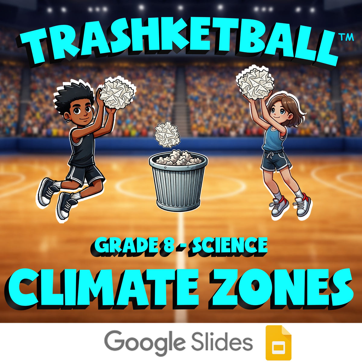 Climate Zones TRASHKETBALL Science Game - No Prep Grade 8 Review Activity