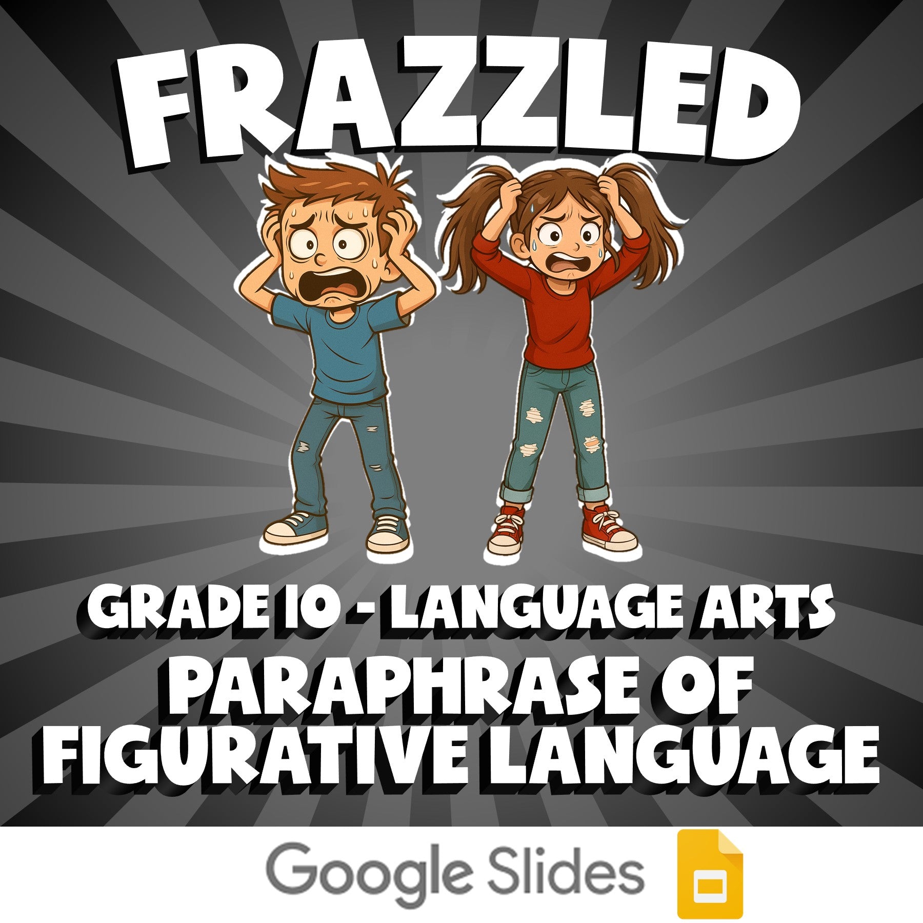 Paraphrase of Figurative Language FRAZZLED ELA Game - No Prep Grade 10 Review