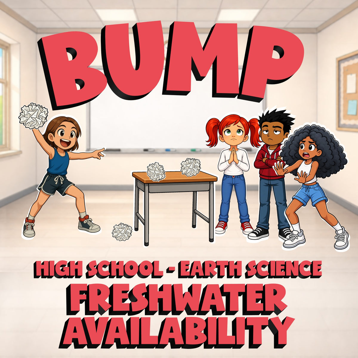 Freshwater Availability BUMP Game - No Prep Earth Science Review Activity