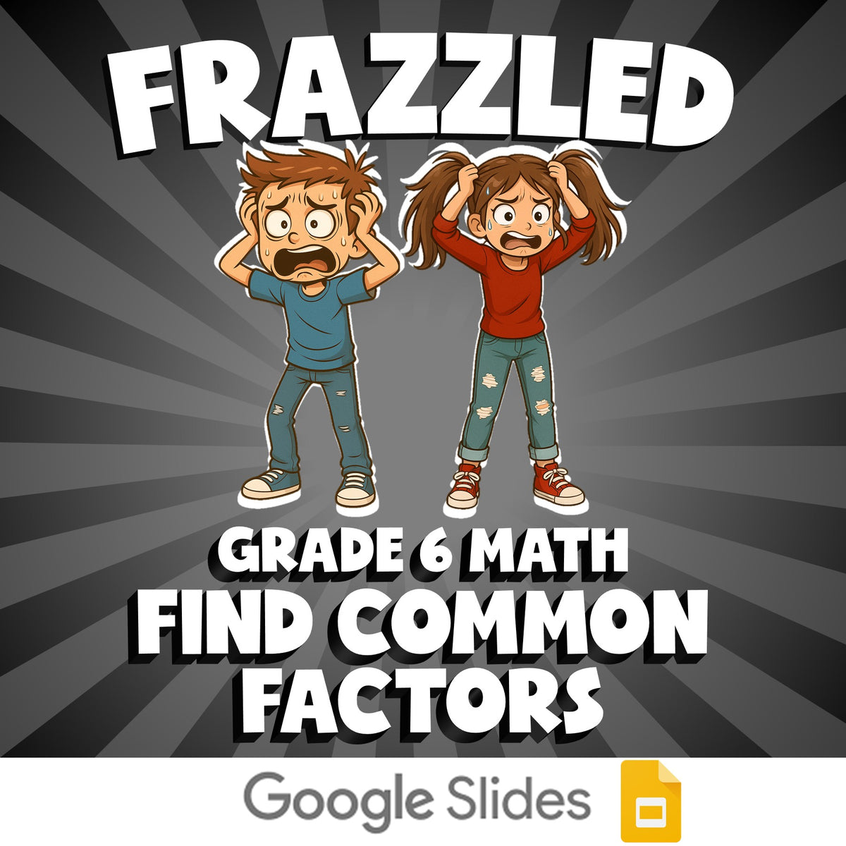 Find Common Factors FRAZZLED Math Game - No Prep Grade 6 Review Activity