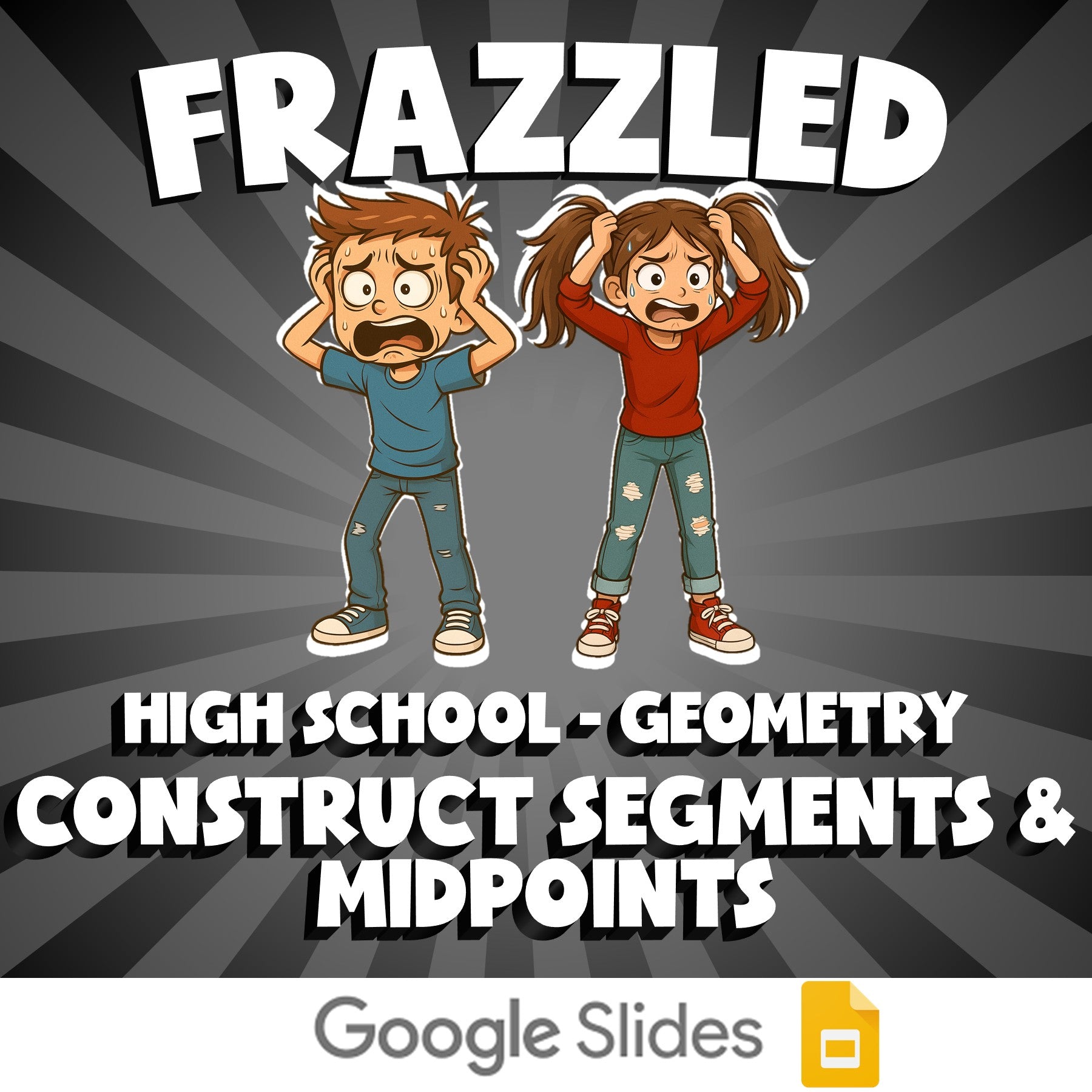 Construct Segments & Midpoints FRAZZLED Math Game - No Prep Geometry Review