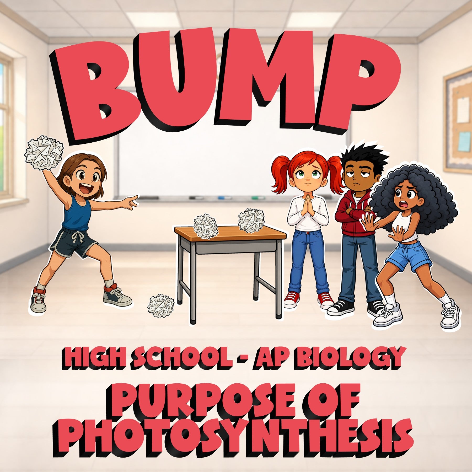 Purpose of Photosynthesis BUMP Science Game - No Prep AP Biology Review Activity